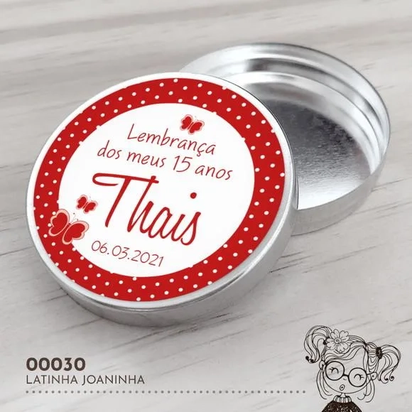 Latinha Adesivada Borboletas - 00030
