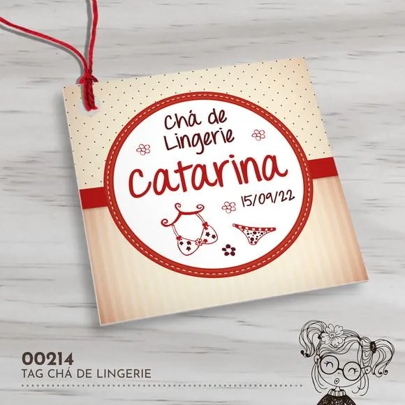 Tag Quadrada Chá de Lingerie - 00214