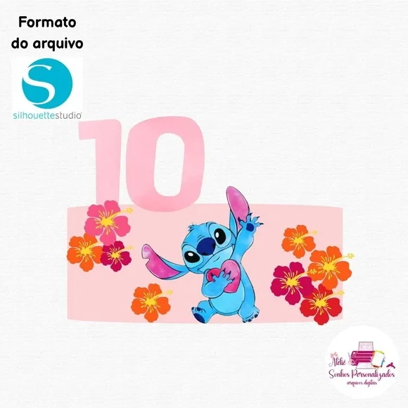 Arquivo Digital - Topo de Bolo Stitch