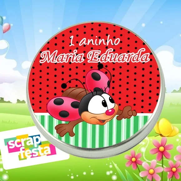 Latinhas Personalizadas Jardim Encantado Joaninha