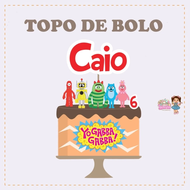 Kit Festa Só Um Bolinho YO GABBA GABBA - Decoração de Festa