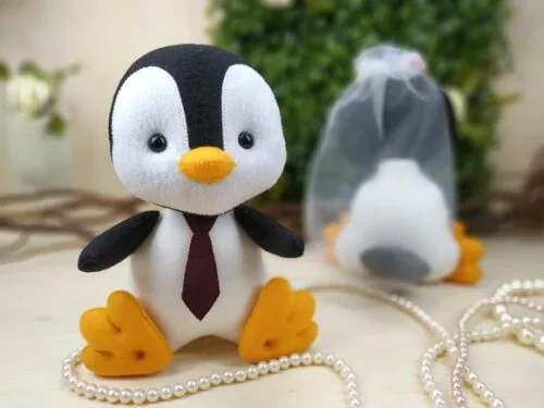 Topo de Bolo - Pinguim Noivo