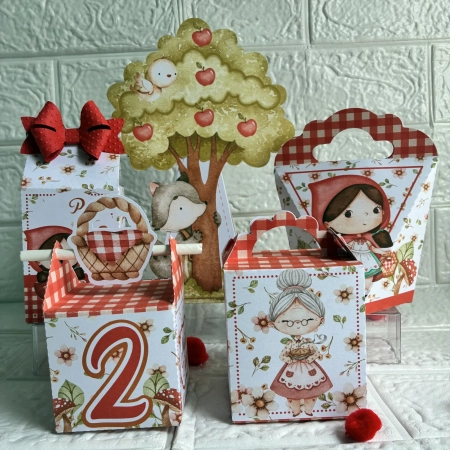 Kit Personalizados Chapeuzinho Vermelho Aquarelado
