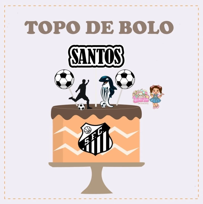 Kit Festa Só Um Bolinho SANTOS - Decoração de Festa