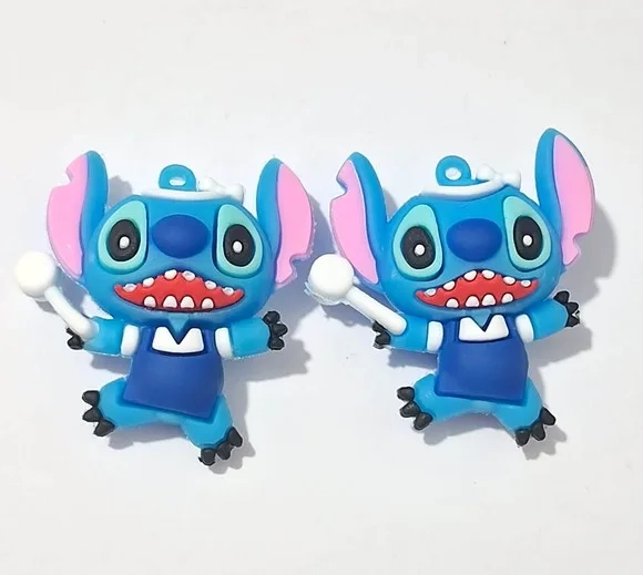 Pingente Stitch Emborrachado Pacote com 2 Unidades