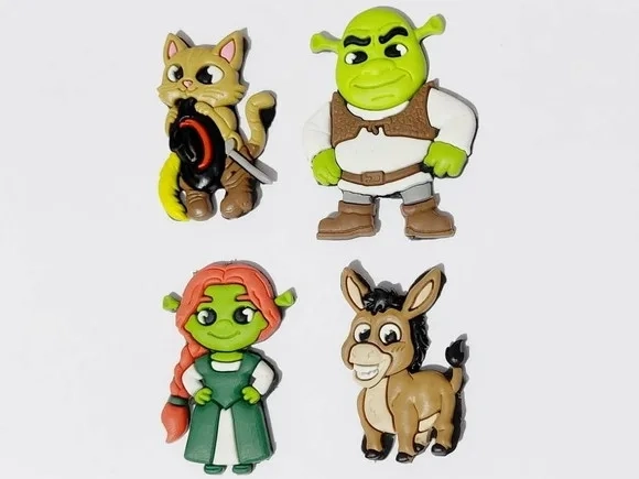 Aplique Turma do Shrek Emborrachado Pacote com 8 Unidades