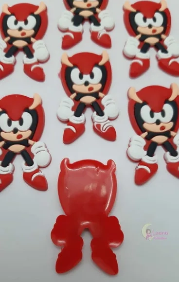 Aplique Personagem Sonic Pct