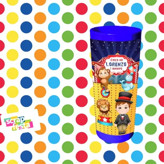 40 Copos Long Drink Personalizado Festa Circo