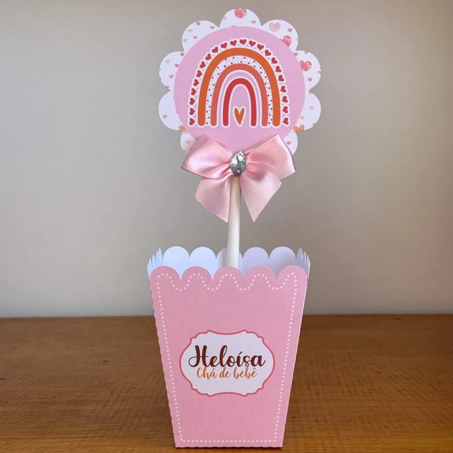 PEGUE E MONTE - Centro de Mesa ARCO IRIS BOBO MENINA - Decoração de Festa | Lembrancinhas | Aniversário | Personalizados