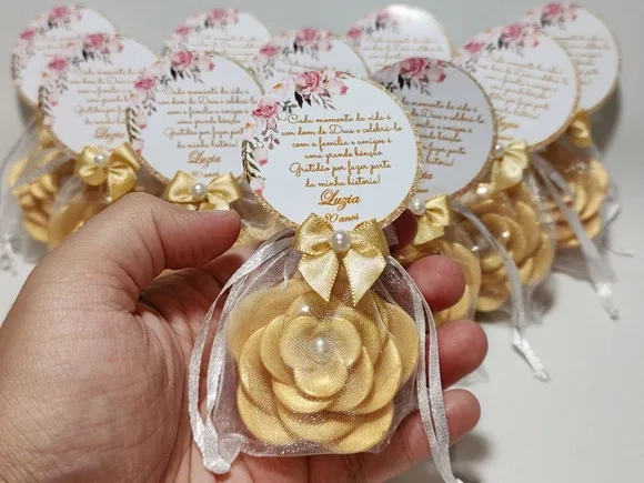 Lembrancinha Aniversário 80 Anos: Sabonete Flor Camélia Luxo