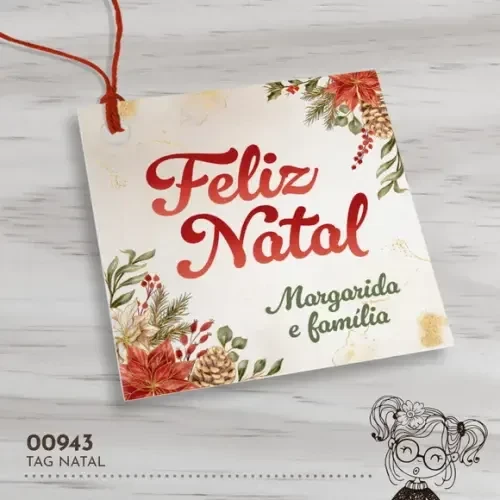 Tag Quadrada Natal - 00943