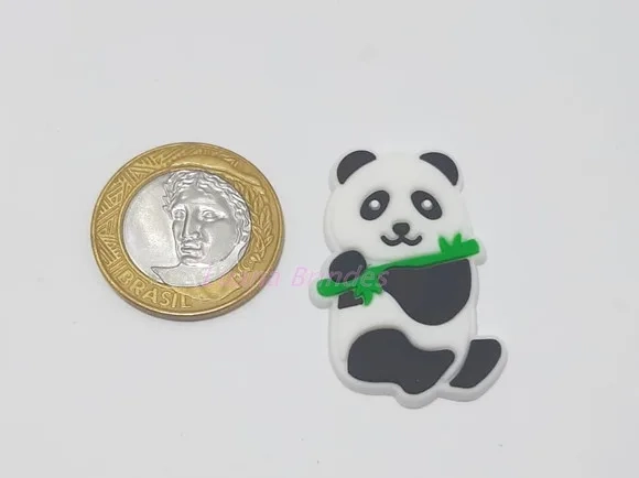 Aplique de Panda com Galho emborrachado - pct com 10 unid