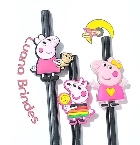 Lápis C/ponteira Porquinha Rosa Emborrachado 6 Unidades