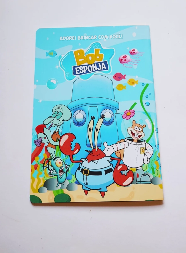 Bob Esponja Álbum de Figurinhas + Desenhos para Colorir + Atividades