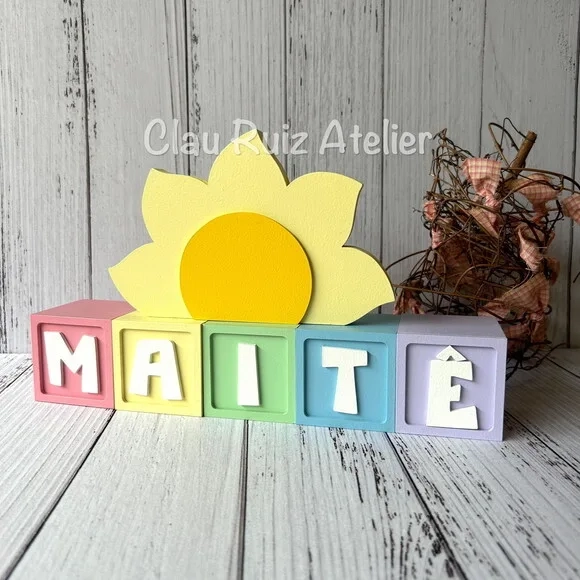 Decoração Bebê - Cubos 6x6cm Candy Ts + Sol