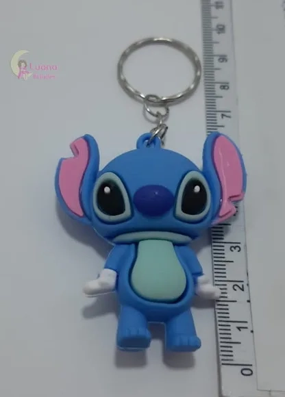 Chaveiro Lilo Stitch de Borracha - Pct C/2 Unid