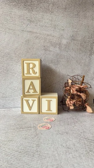 Cubos 8x8cm - Decoração do Quarto do Bebê