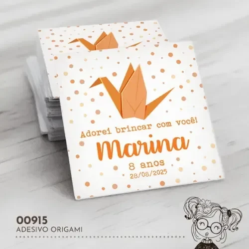 Adesivo Quadrado Origami - 00915