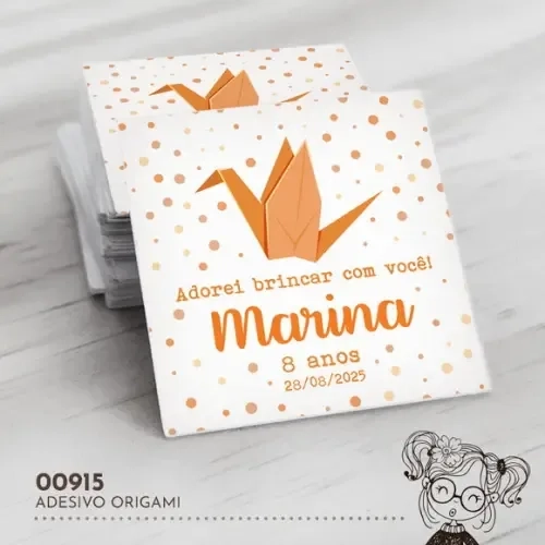 Adesivo Quadrado Origami - 00915