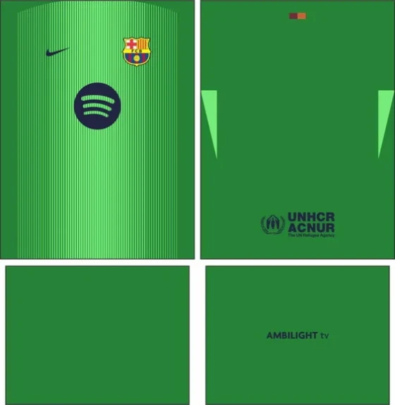 Arte Vetor Camisa Barcelona Goleiro 2025-2026