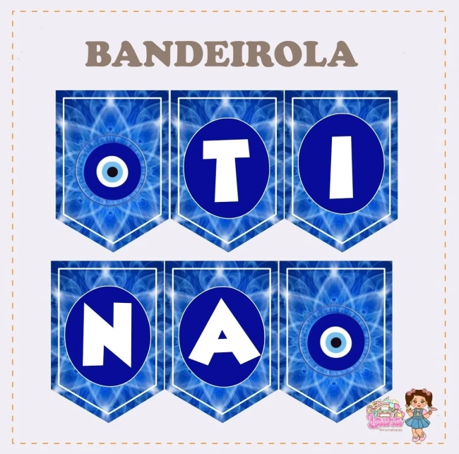 Kit Festa Só Um Bolinho OLHO GREGO - Decoração de Festa