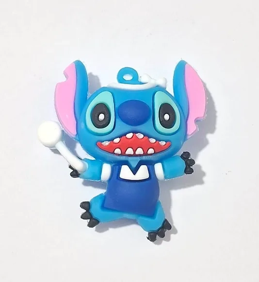 Pingente Stitch Emborrachado Pacote com 2 Unidades