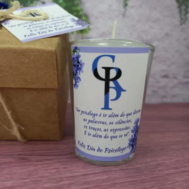 10 Vela Aromática no Copo Lembrancinha Personalizada Corporativo, Formatura, Batizado, 15 Anos, Casamento e etc. Fazemos Qualquer Tema