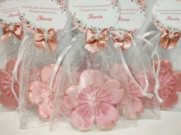 Lembrancinha Aniversário 70 Anos: Sabonete Flor de Cerejeira
