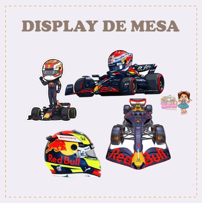 Kit Festa Só Um Bolinho RED BULL RACING - Decoração de Festa