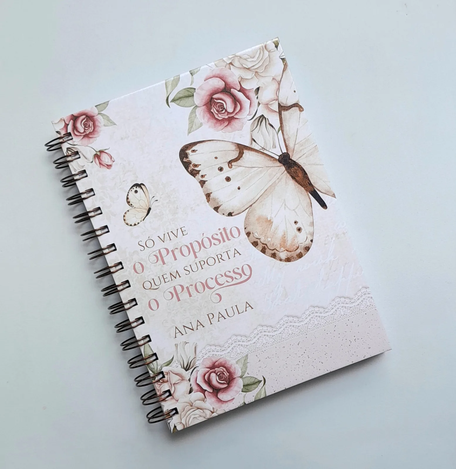 Caderno A5 Borboleta Vintage c/ 100 folhas