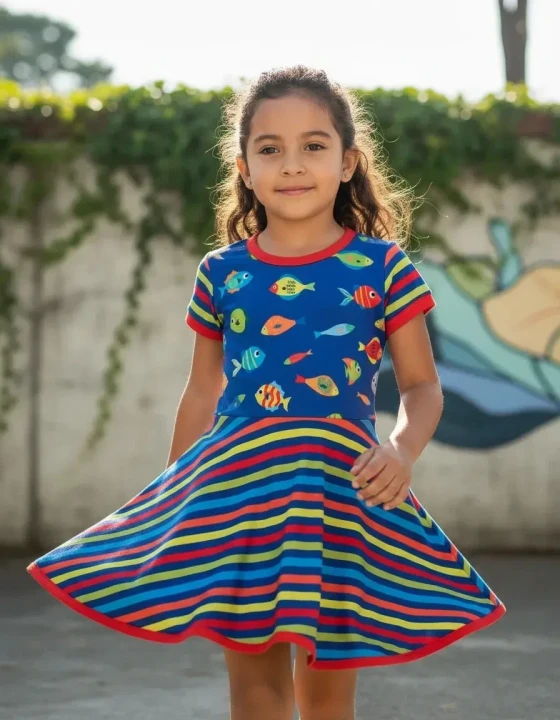 Vestido Infantil Peixinhos