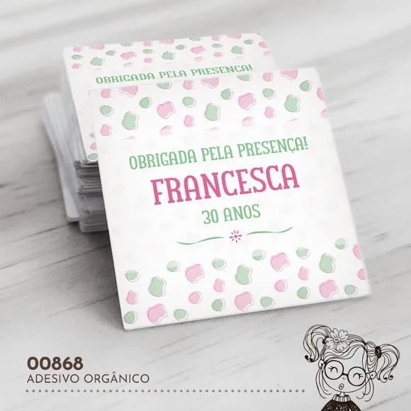 Adesivo Quadrado Orgânico - 00868