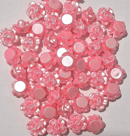 Flor Pink Parolada com Furo 12mm - 50 Unidades