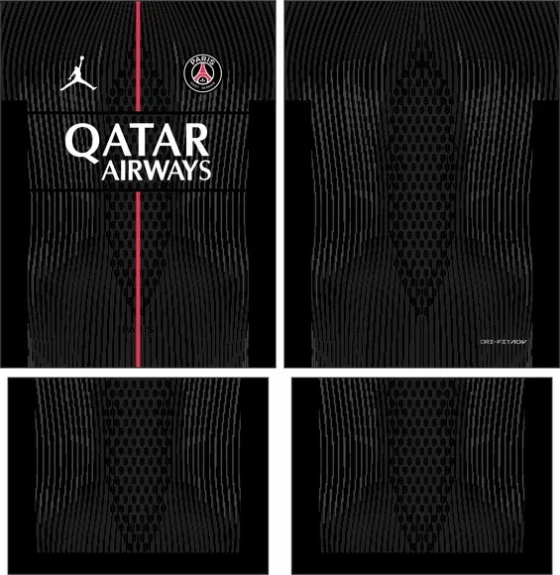 Arte Vetor Camisa Psg Quarta 2025-2026