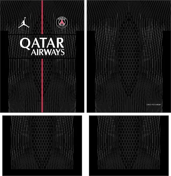 Arte Vetor Camisa Psg Quarta 2025-2026