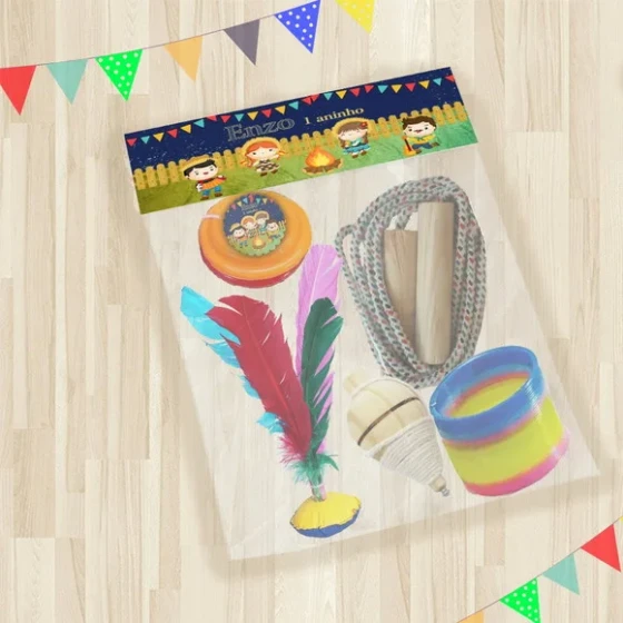 Kit Brinquedo Boa Infância Personalizado Festa Junina Arraiá