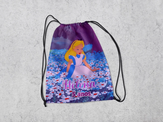 Mochilinha Personalizada da Alice no Pais das Maravilhas