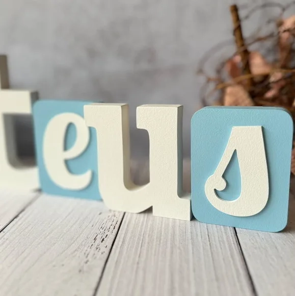 Blocos Nome Surf- Decoração de Quarto de Bebê e Infantil