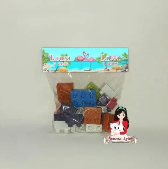 Blocos de Montar Personalizado Flamingos