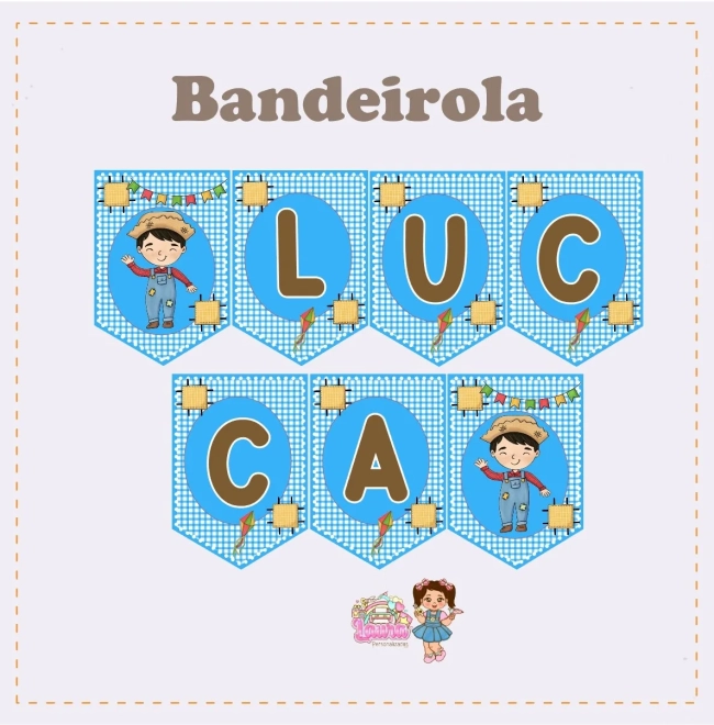 Kit Festa Só Um Bolinho FESTA JUNINA MENINO - Decoração de Festa