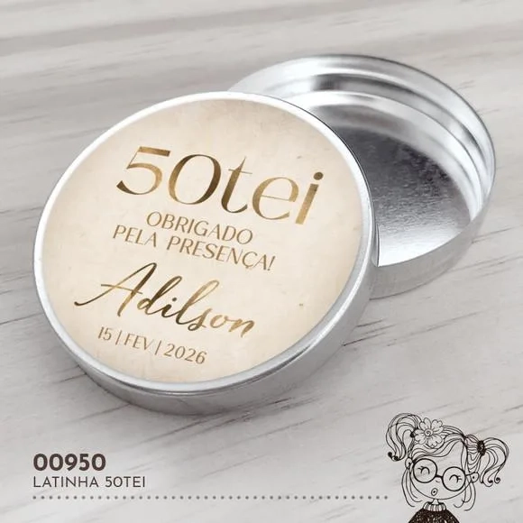Latinha Adesivada 50tei - 00950