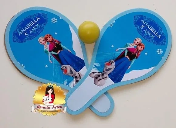 Raquetes de Ping Pong Tema Frozen