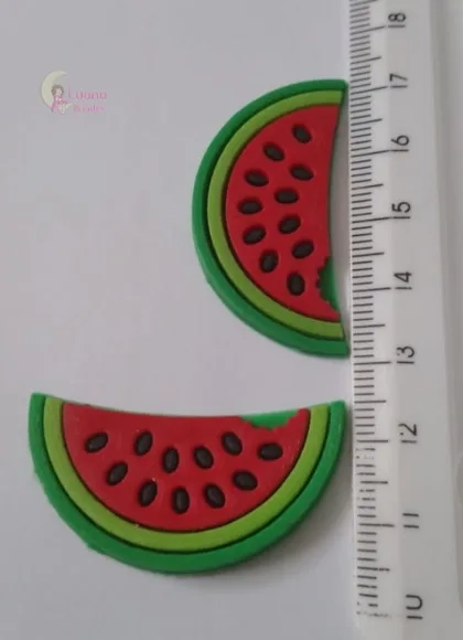 Apliques Frutas de borracha - pct c/8 unidades