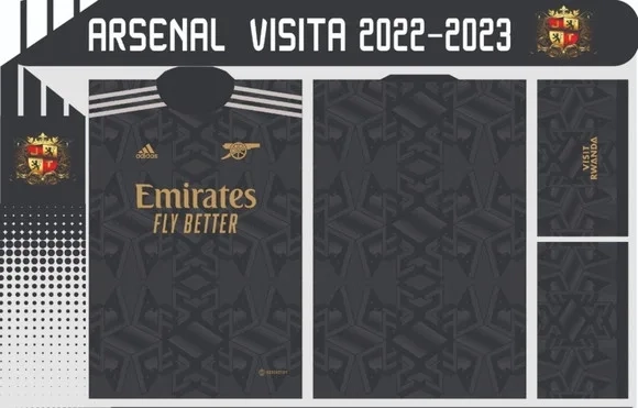 Vetor Camisa Do Arsenal Visita 2022-2023