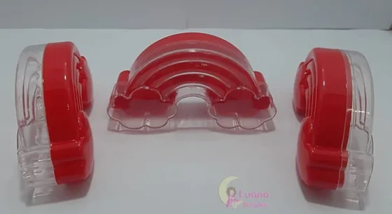 Baleiro Arco Íris Vermelho de acrílico - pct c/5 unidades