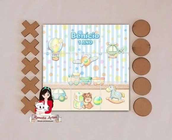 Jogo da Velha Personalizado Brinquedos Vintage