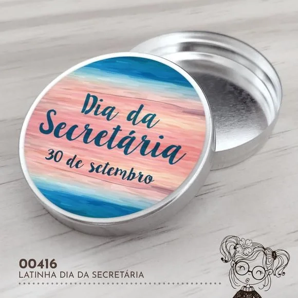 Latinha Adesivada Dia da Secretária - 00416