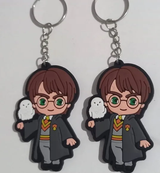 Chaveiro Harry Potter Emborrachado - 4 Peças