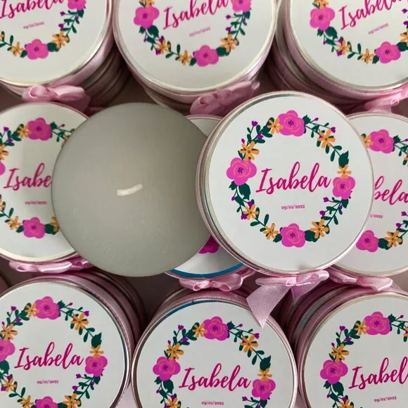 Lembrancinha Vela Aromática Floral