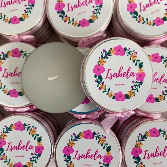 Lembrancinha Vela Aromática Floral